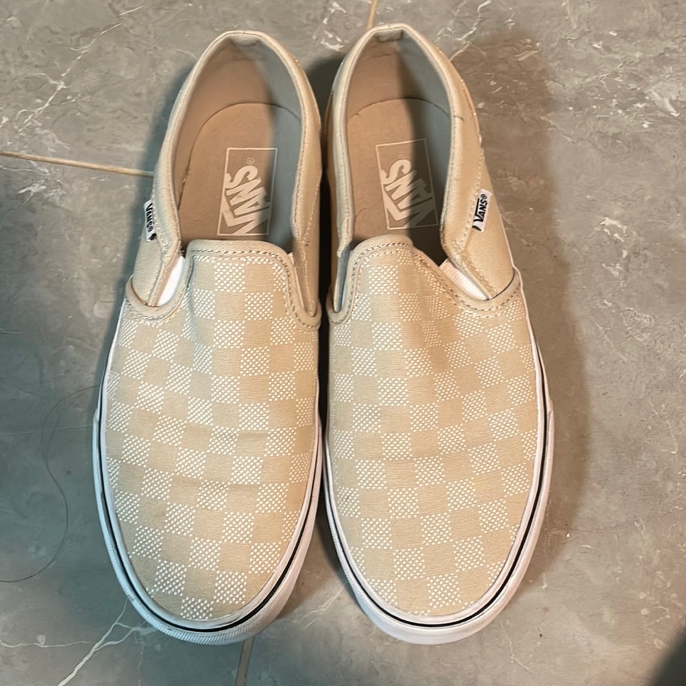 Vans classic slip on checkered size 8.5